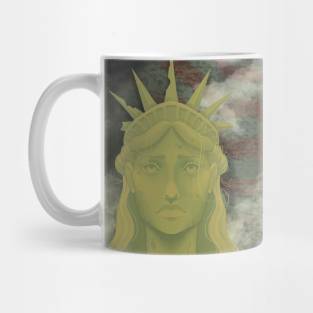 Broken America Lady Liberty Mug